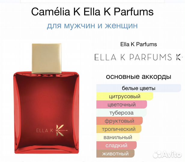 Camélia K Ella K Parfums оригинал распив