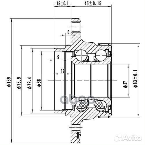 Ступица передняя перед лев Z89182R Zikmar