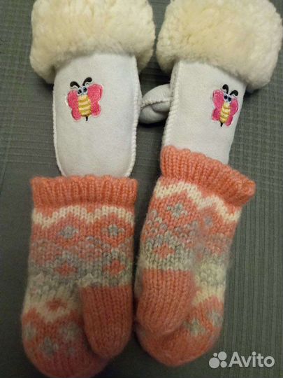 Варежки тёплые 6 мес