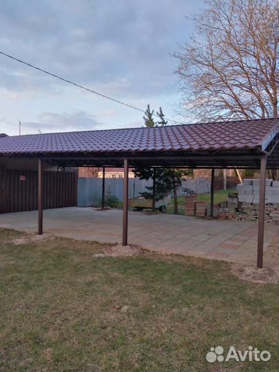 Навес арочный 4х7 с поликарбонатом для машины