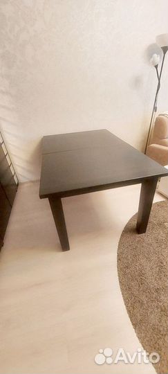 Обеденный стол Икеа черный сосна