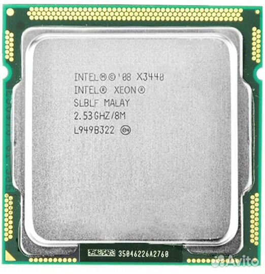 Xeon x3440 (аналог i7 860) Сокет1156, 4ядра 8поток