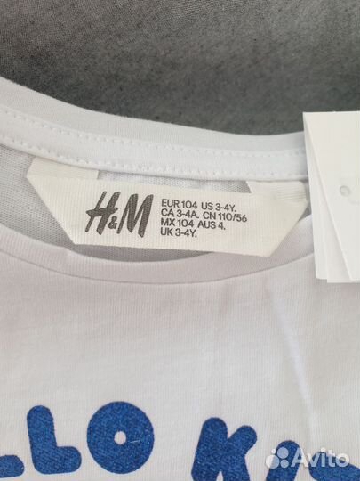 Футболка для девочки новая H&M Hello Kitty