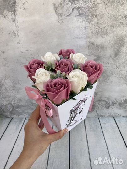 Букет из мыльных роз на 1 сентября