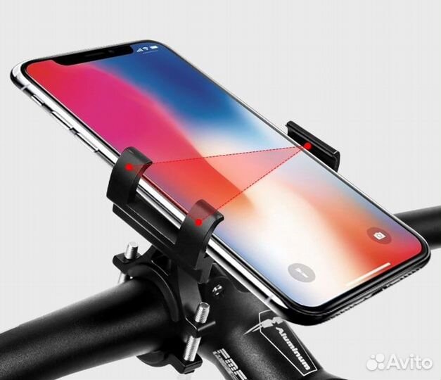 Металлический держатель на руль Z-072. Черный