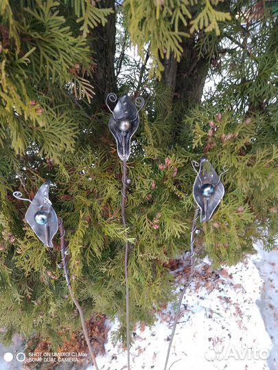 Цветы из металла ржавый декор дачного участка