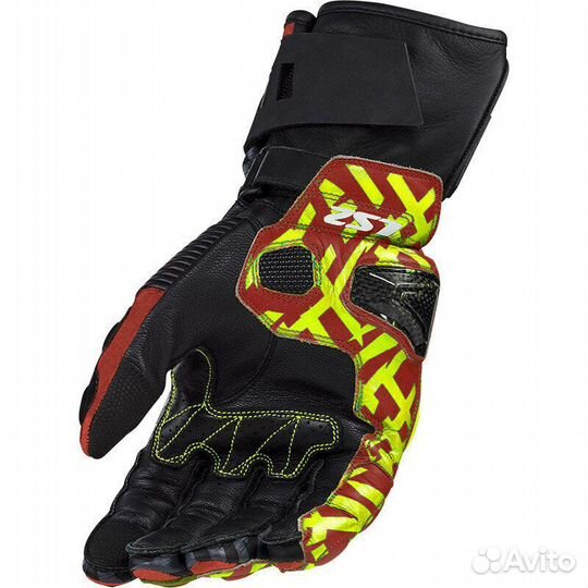 Motorcycle Racing мотоперчатки Ls2 Feng CE Black Red Yellow Fluo