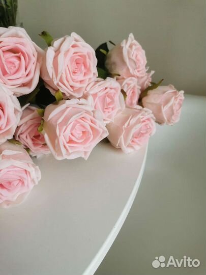 Розы искусственные цветы силикон высокие