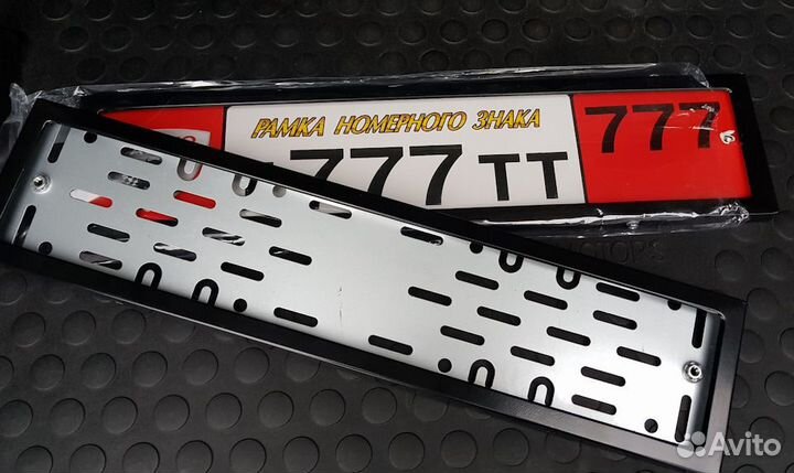 Нержавеющая рамка черная с квадратными углами