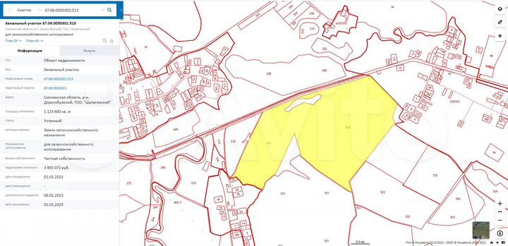 Участок 112,36 га (СНТ, ДНП)