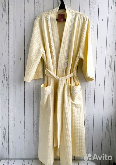 Вафельный халат XXL хлопок Польша