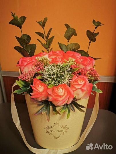 Букет из мыльных роз