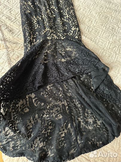 Вечернее платье кружевное рыбка