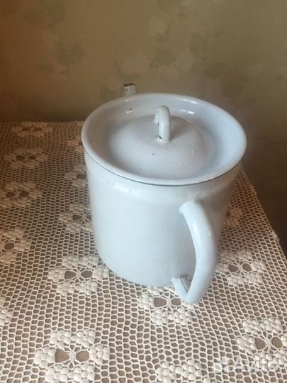 Кофейник голубой эмалированный СССР 1980 годы