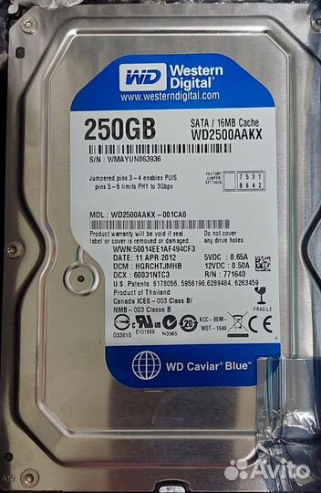 Жесткие диски hdd 500GB/1TB