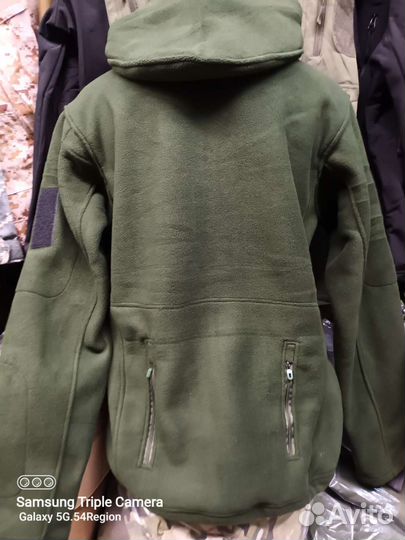 Флисовая кофта, Олива и Чёрный