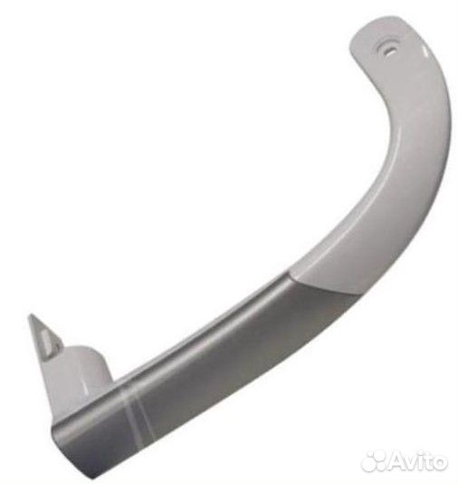 Ручка двери холодильника беко, белая с серебристой