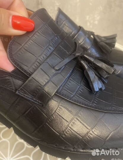 Лоферы мужские 42 рептилия