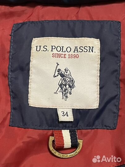Детский пуховик, темно-синий US Polo Assn (р34)