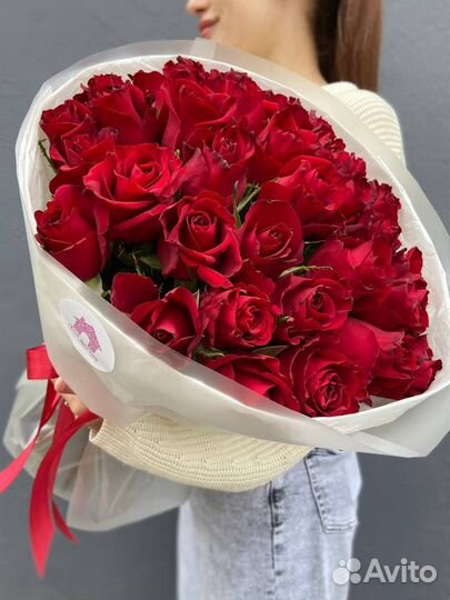 Красная роза букет