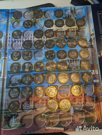 Монеты биметалл с альбомом