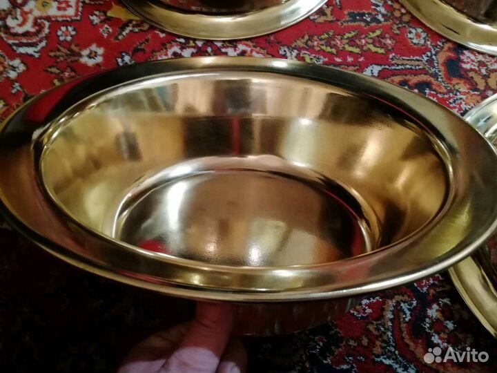 Таз медный, латунный новый. (СССР) Клеймо
