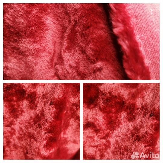 Скатерть, красный, зеленый плюш х/б СССР