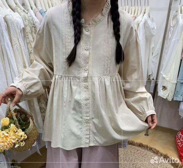 Блузка/рубашка хлопок бохо