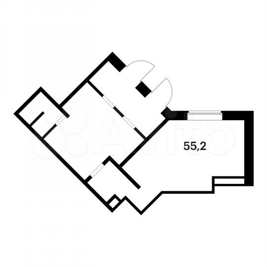 Свободного назначения, 55 м²