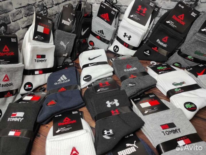 Носки Nike Adidas Puma Reebok Jordan Tommy Lacoste