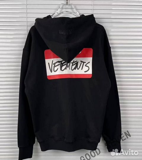 Зип худи оверсайз Vetements hello ss24