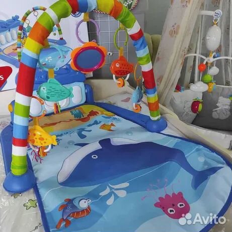 Коврик музыкальный детский развивающий с пианино