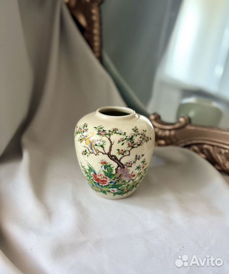 Японская ваза для цветов винтаж кракелюр