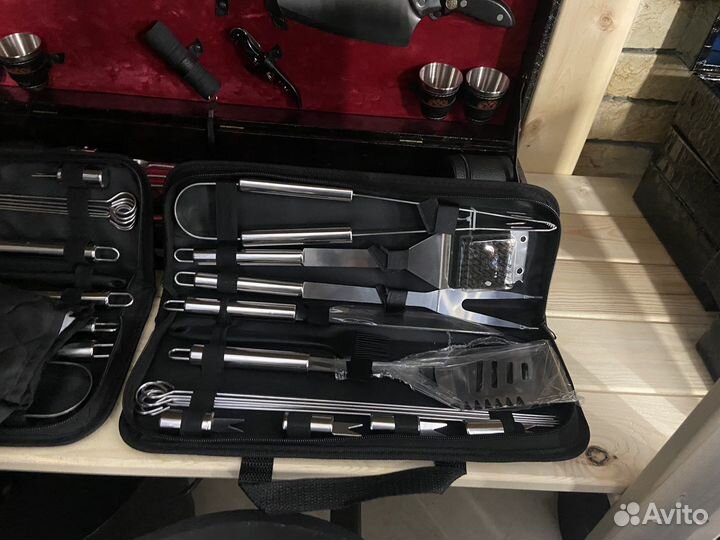 Набор шампуров барбекю в кейсе пикик