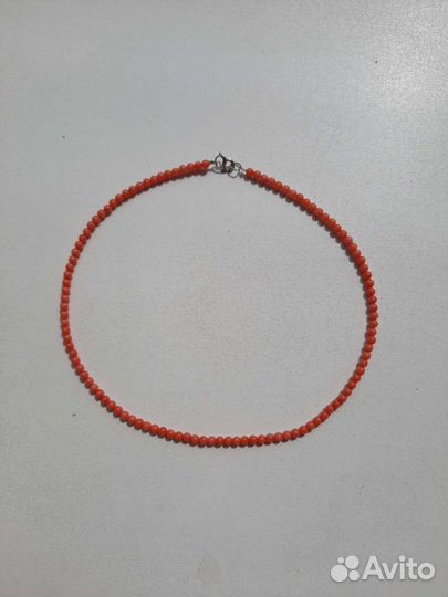 Чокер коралл 35 см