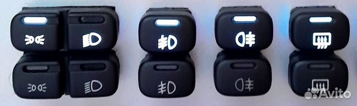 Кнопки с пересветом ваз 2114, комплект