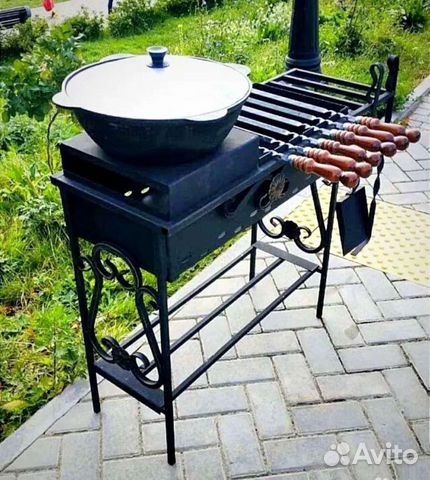 Мангал с ковкoй разборный подарочный