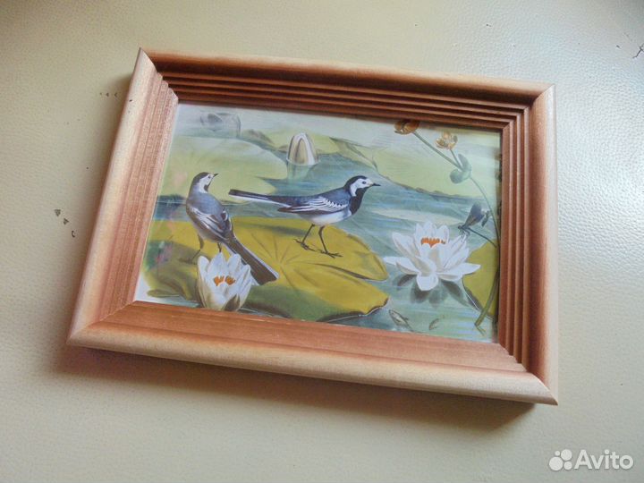 Панно 17х12 Птицы лесов и водоём рис.Э.Травье 1 шт
