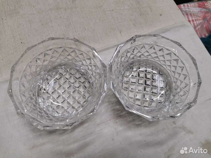 Салатники хрустальные 2 шт СССР (Ч)