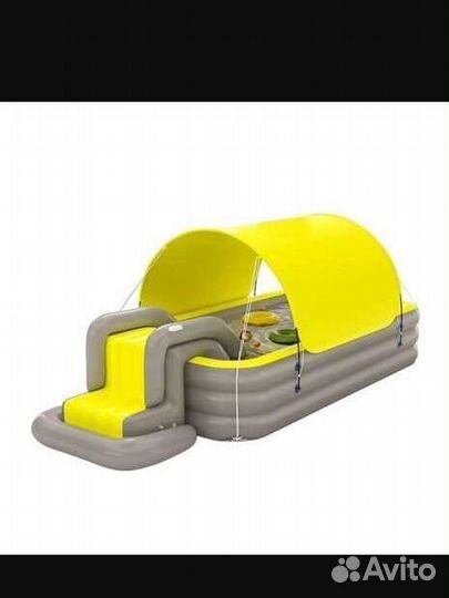 Надувной бассейн с горкой