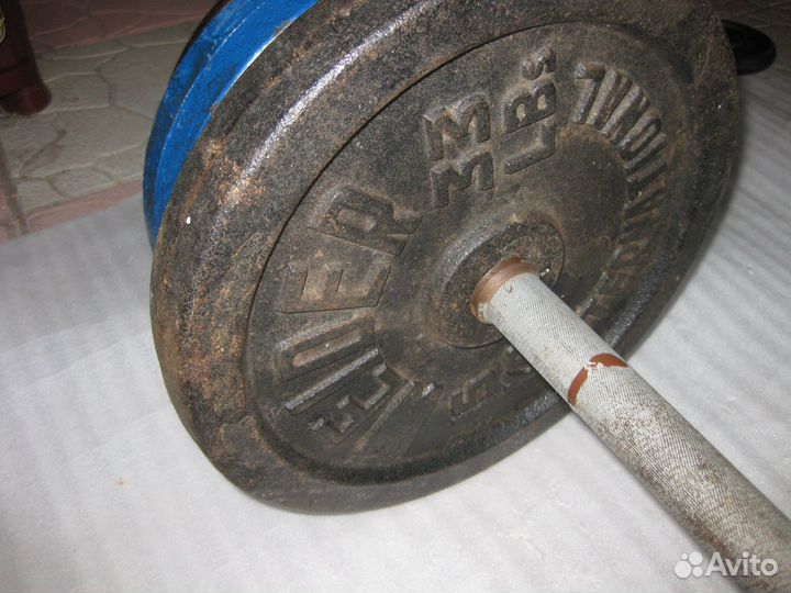 Продам штангу с металл.блинами 72,78,90 кг