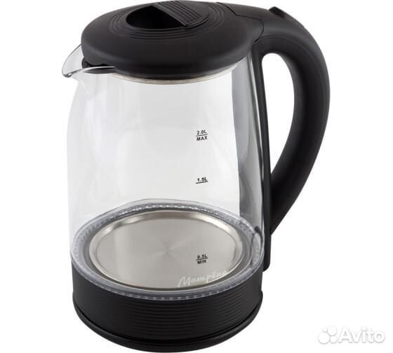 Чайник электрический матрёна MA 009 черный стекло