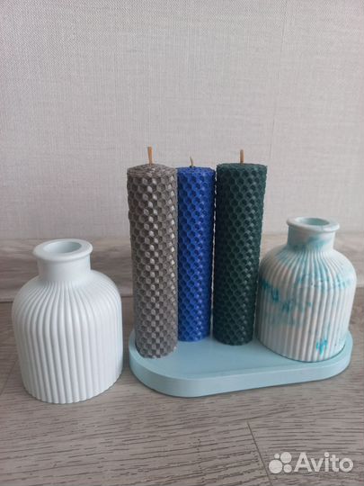 Набор из гипса+свечи