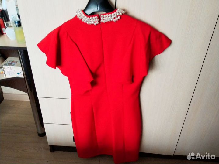 Вечернее платье 42 44 красное