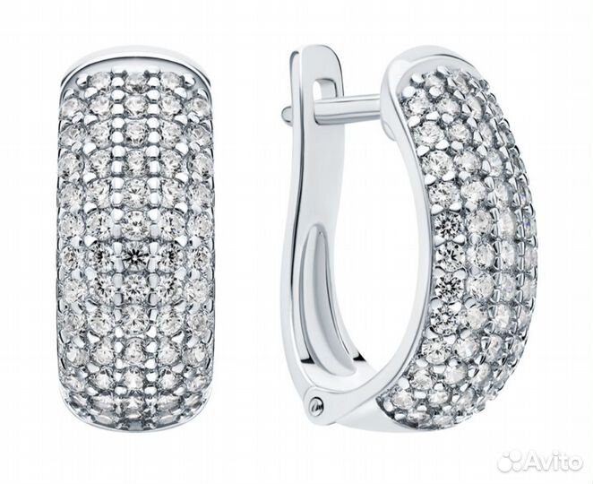 Серьги + кольцо, серебро, 925