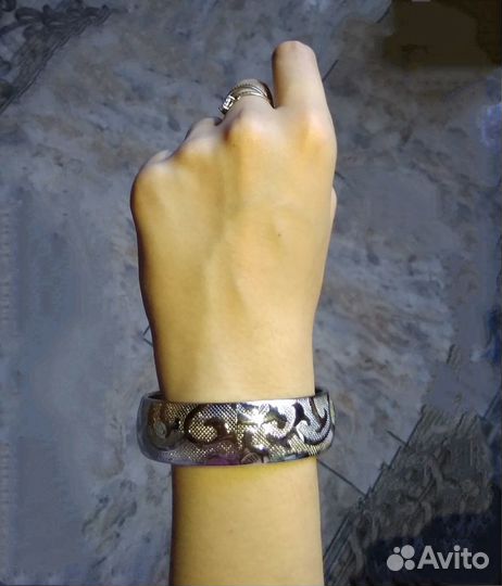 Браслет под серебро