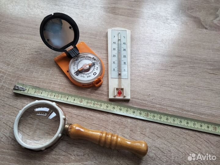 СССР Градусник Якорь Рулетка Компас Азимут Лупа