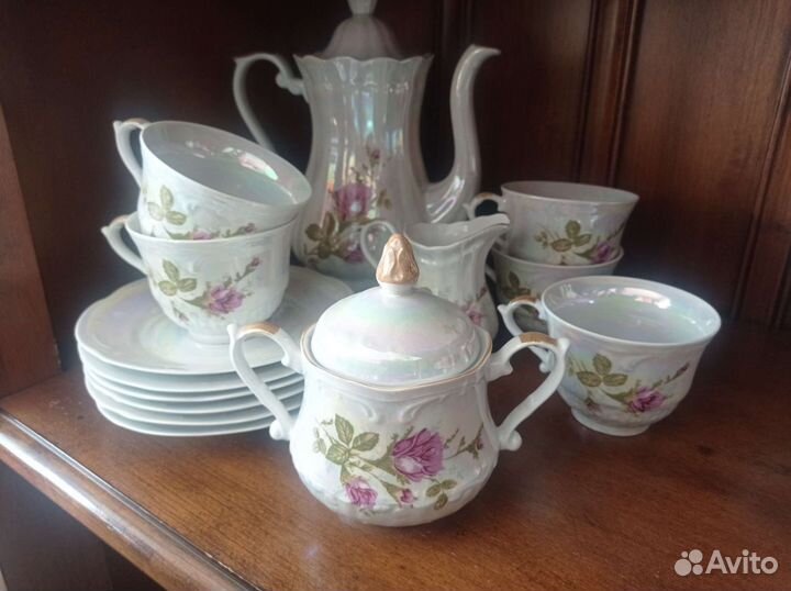 Сервиз чайный роза перламутр