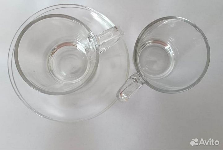 Стильная кофейная пара ARC Франция стекло