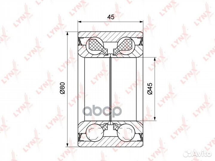 Комплект подшипника ступицы колеса перед WB